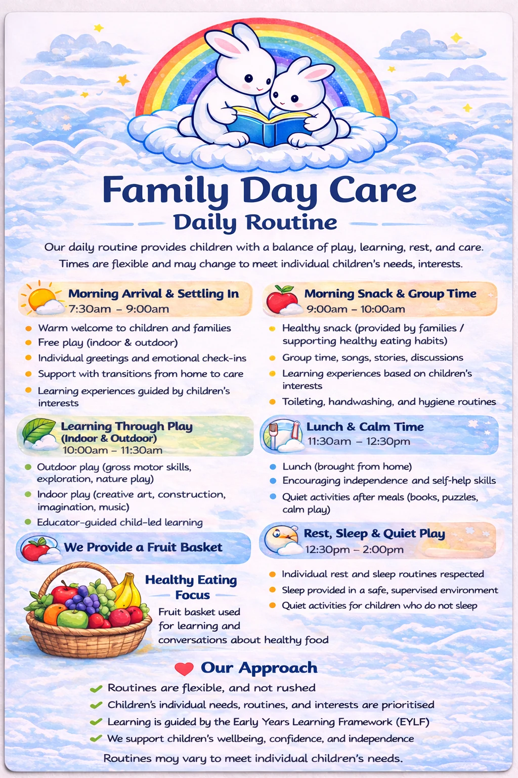 Flying Start Daily Routine